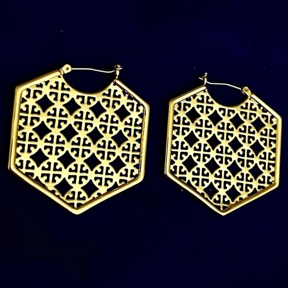 🆕 Tory Burch Authentic Hexagon Earrings At Awesome Prices To Buy Now & Save